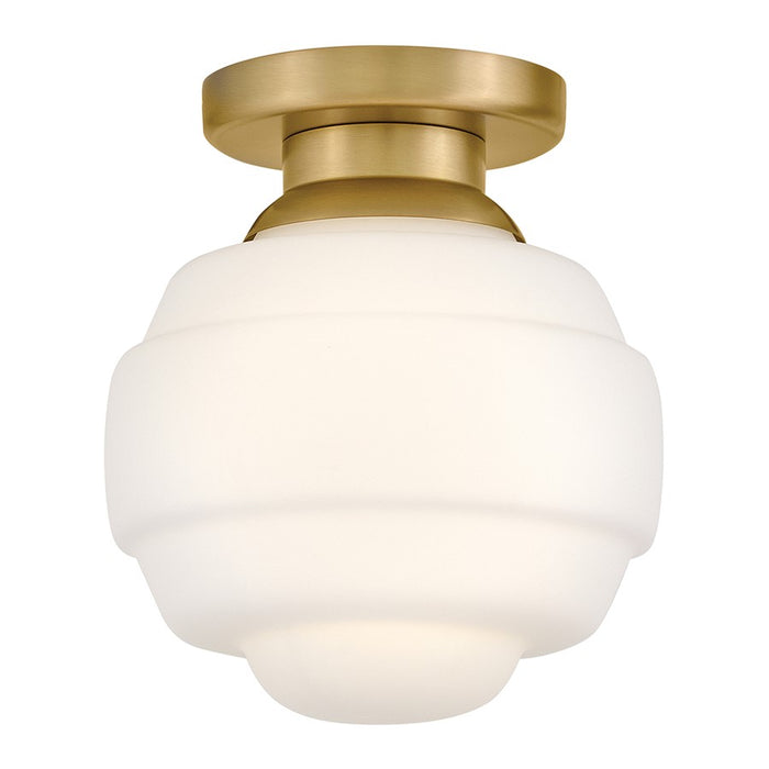 Lark Penny 1 Lt Extra Small Flush Mount, Lacquered Brass/Etched Opal - 84321LCB