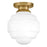 Lark Penny 1 Light Small Flush Mount, Lacquered Brass/Etched Opal