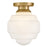 Lark Penny 1 Light Small Flush Mount, Lacquered Brass/Etched Opal
