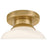 Lark Penny 1 Light Small Flush Mount, Lacquered Brass/Etched Opal
