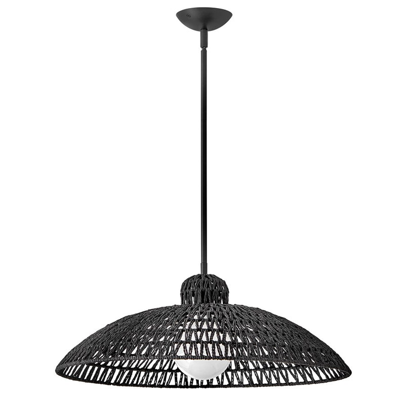 Lark Pismo 1 Light Large Pendant, Black