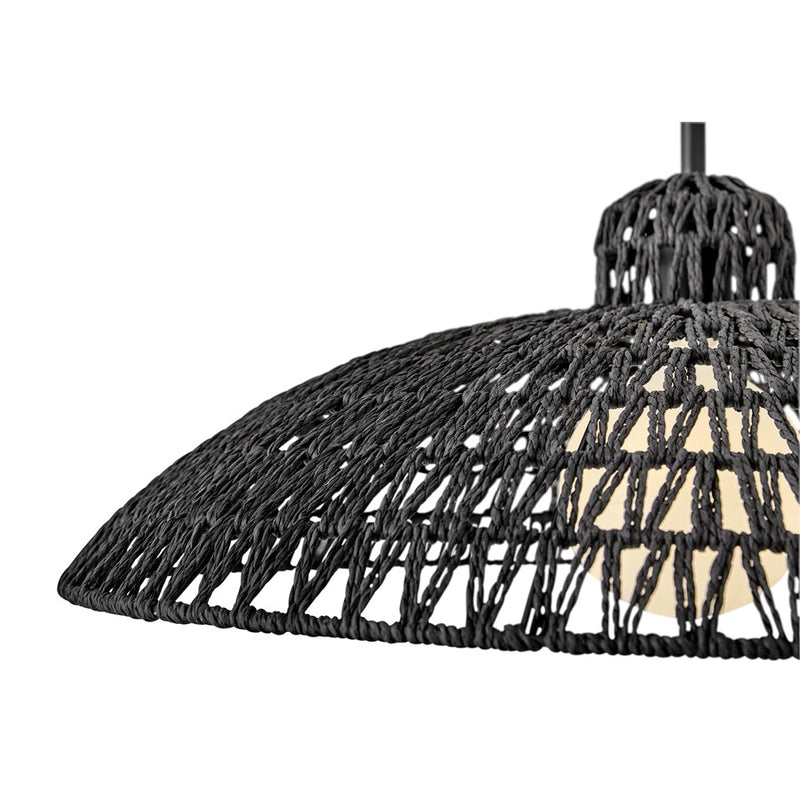 Lark Pismo 1 Light Large Pendant, Black