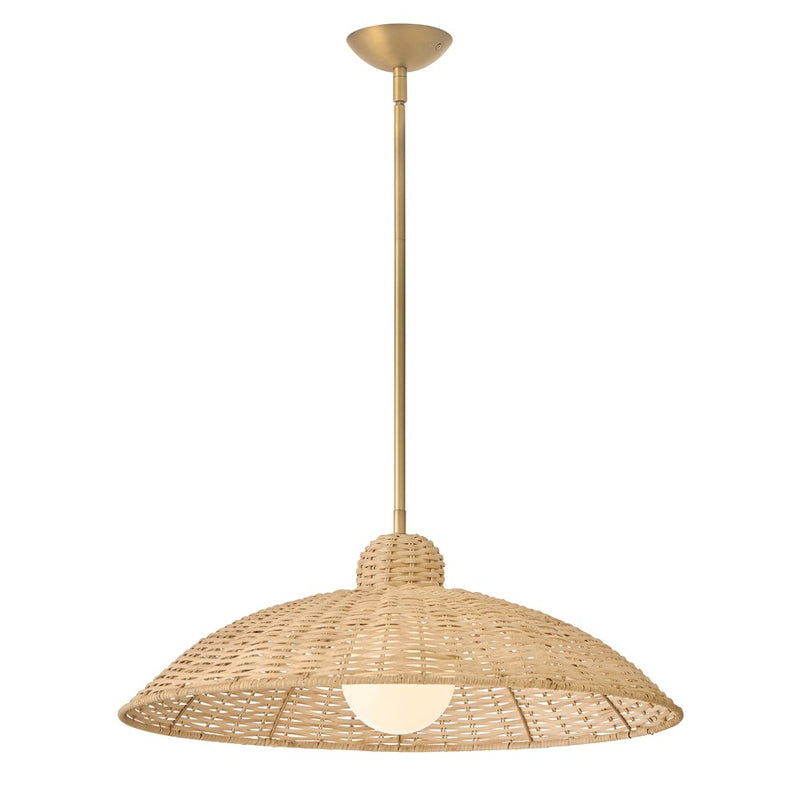 Lark Pismo 1 Light Large Pendant, Lacquered Brass