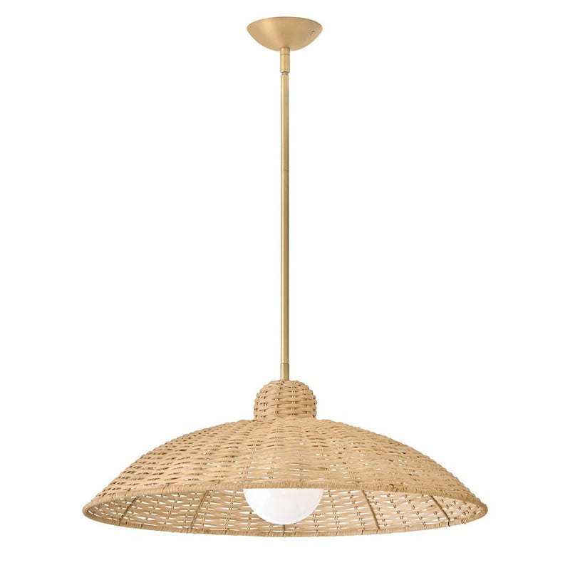 Lark Pismo 1 Light Large Pendant, Lacquered Brass