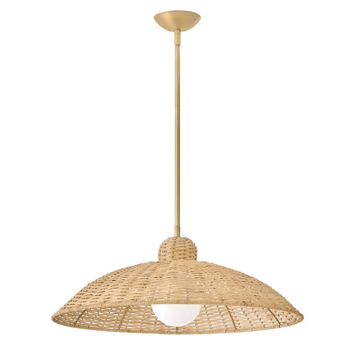Lark Pismo 1 Light Large Pendant, Lacquered Brass