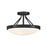 Lark Gus 3 Light Medium Semi-Flush Mount, Black/Etched Opal