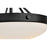 Lark Gus 3 Light Medium Semi-Flush Mount, Black/Etched Opal
