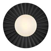Lark Stevie 1 Light Small Flush Mount, Black/Etched Opal - 84391BK