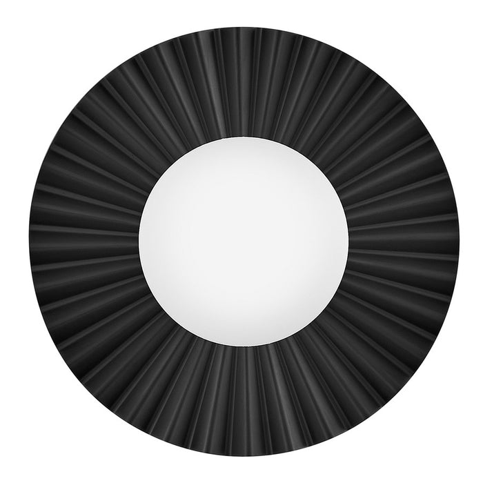 Lark Stevie 1 Light Small Flush Mount, Black/Etched Opal