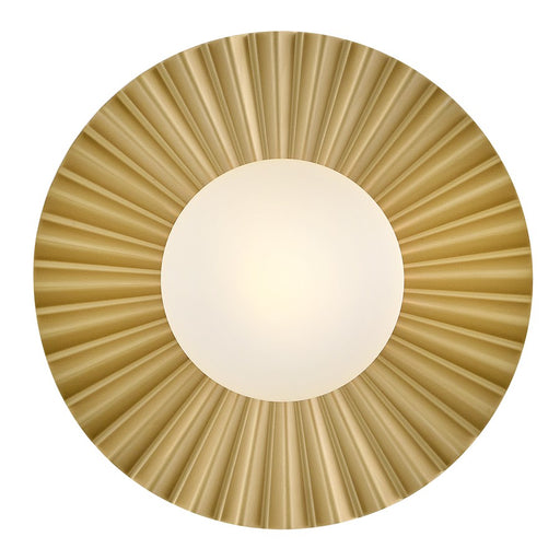Lark Stevie 1 Light Small Flush Mount, Lacquered Brass/Etched Opal