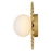 Lark Stevie 1 Light Small Flush Mount, Lacquered Brass/Etched Opal