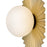 Lark Stevie 1 Light Small Flush Mount, Lacquered Brass/Etched Opal