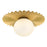 Lark Stevie 1 Light Small Flush Mount, Lacquered Brass/Etched Opal