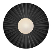 Lark Stevie 1 Light Medium Flush Mount, Black/Etched Opal - 84393BK