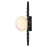 Lark Stevie 1 Light Medium Flush Mount, Black/Etched Opal