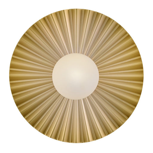 Lark Stevie 1 Light Medium Flush Mount, Lacquered Brass/Etched Opal - 84393LCB