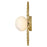Lark Stevie 1 Light Medium Flush Mount, Lacquered Brass/Etched Opal