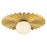 Lark Stevie 1 Light Medium Flush Mount, Lacquered Brass/Etched Opal