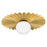 Lark Stevie 1 Light Medium Flush Mount, Lacquered Brass/Etched Opal