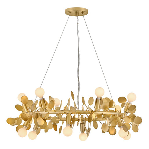 Lark Lolli 12 Light Medium Single Tier Chandelier, Distressed Brass