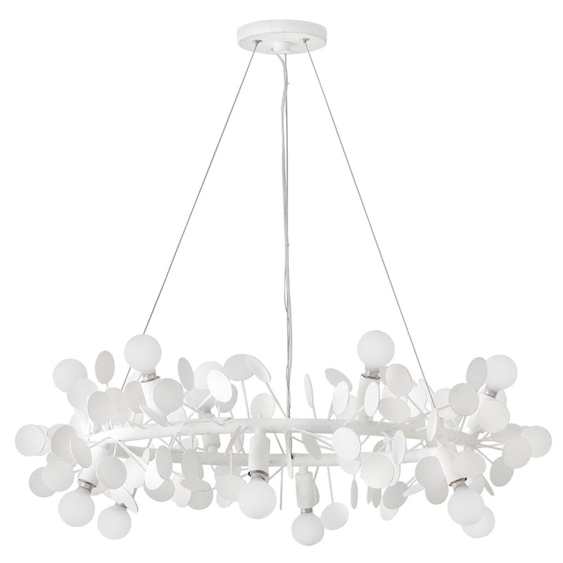 Lark Lolli 30in 12-Light Chandelier | Modern Textured Plaster Steel | Dining Room & Living Room | 30 x 30 x 10 in | Model 84406TXP