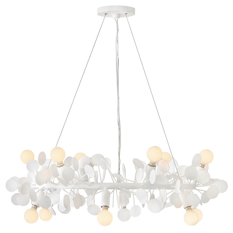 Lark Lolli 30in 12-Light Chandelier | Modern Textured Plaster Steel | Dining Room & Living Room | 30 x 30 x 10 in | Model 84406TXP
