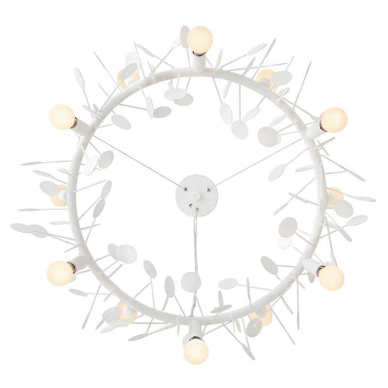Lark Lolli 30in 12-Light Chandelier | Modern Textured Plaster Steel | Dining Room & Living Room | 30 x 30 x 10 in | Model 84406TXP