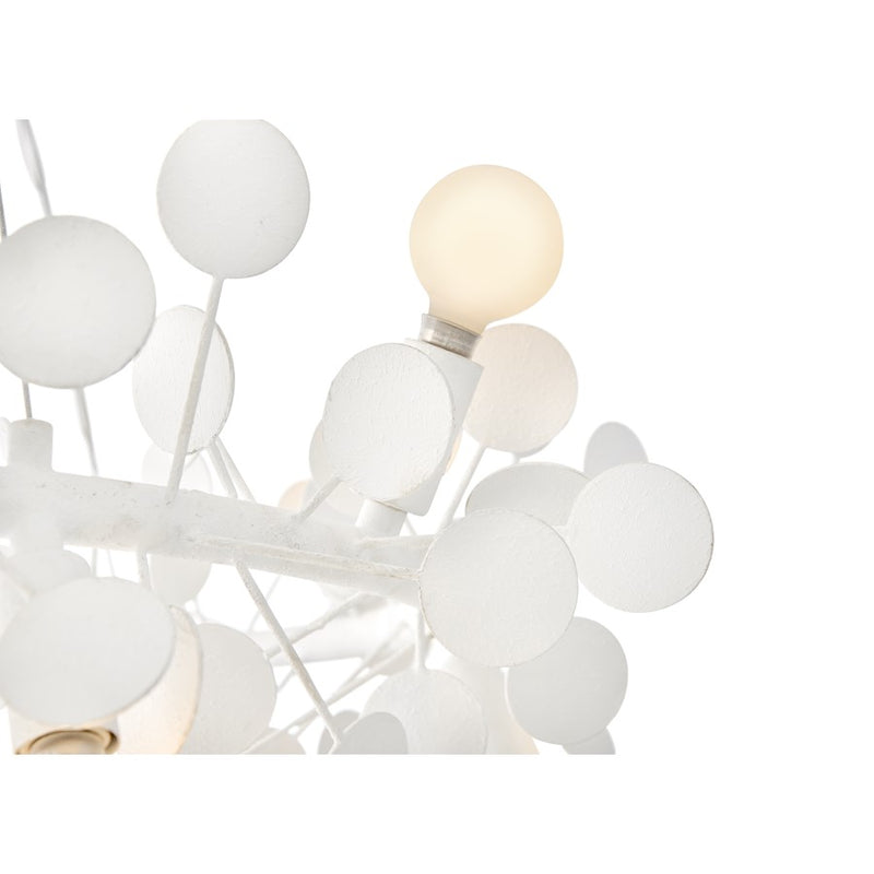 Lark Lolli 30in 12-Light Chandelier | Modern Textured Plaster Steel | Dining Room & Living Room | 30 x 30 x 10 in | Model 84406TXP