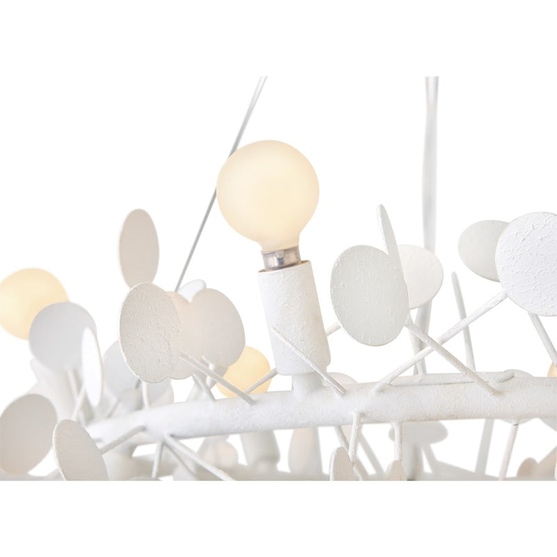 Lark Lolli 30in 12-Light Chandelier | Modern Textured Plaster Steel | Dining Room & Living Room | 30 x 30 x 10 in | Model 84406TXP