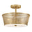 Lark Cash 3 Light 14" Semi-Flush Mount, Lacquered Brass - 84421LCB