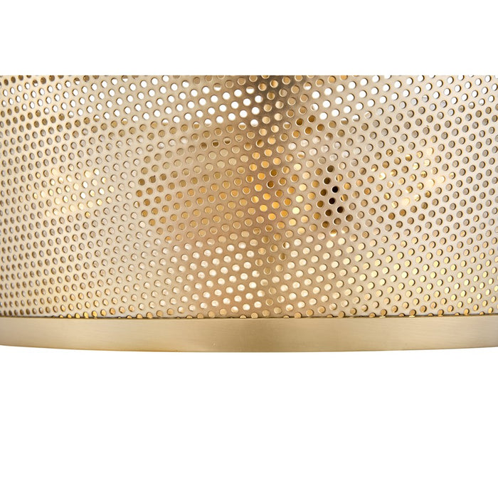 Lark Cash 3 Light 14" Semi-Flush Mount, Lacquered Brass