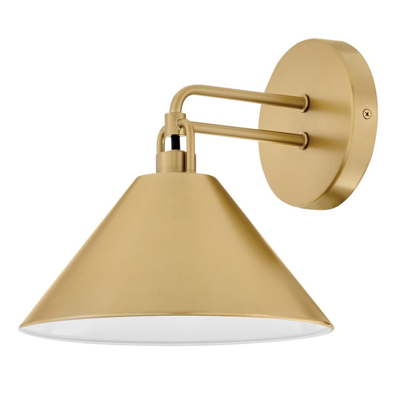 Lark Milo 1 Light Small Sconce, Lacquered Brass