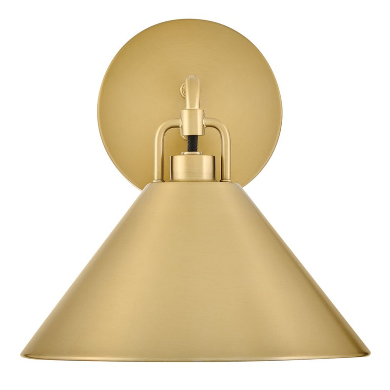 Lark Milo 1 Light Small Sconce, Lacquered Brass