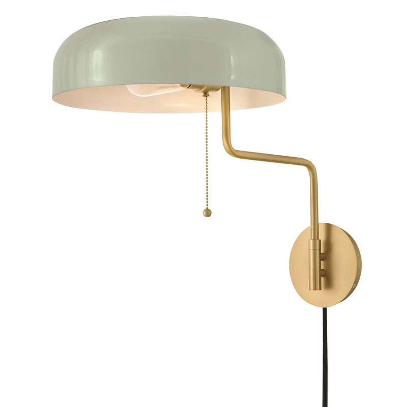 Hinkley Ledger 21in 1-Light Wall Sconce | Modern Lacquered Brass Steel and Metal Shade | Living Room & Bedroom Task Light | 21 x 12 x | Model 84480LCB-SF