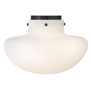 Hinkley Lark Molly 15in 3-Light Flush Mount | Transitional Black Steel and Etched Opal Glass | Bedroom & Hallway | 15 x 15 x 10 in | Model 84491BK