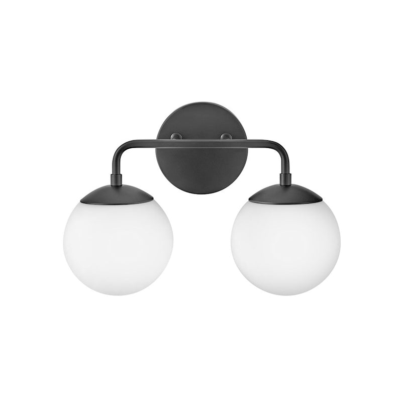 Lark Juniper 15in 2-Light Bath Vanity | Modern Lacquered Brass Steel and Etched Opal Glass | Bathroom Vanity Light | 7.25 x 15 x 10 in | Model 85002LCB