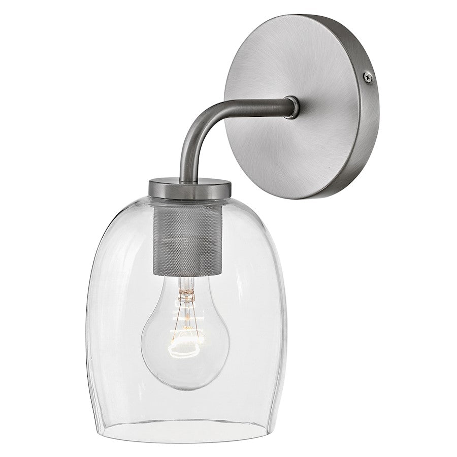 Lark Percy 1 Light Wall Sconce, Clear