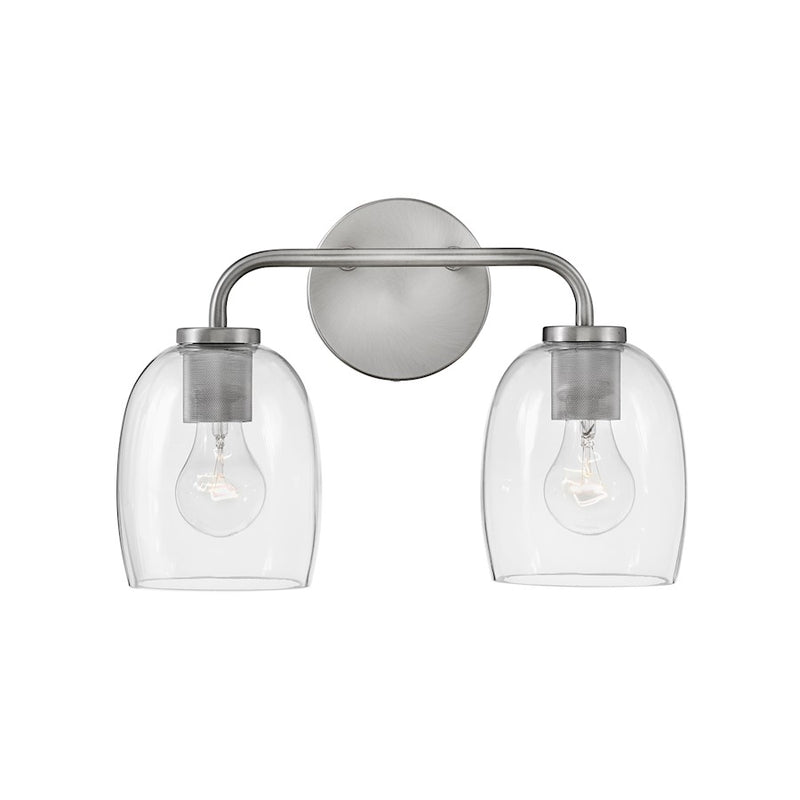 Lark Percy 2 Light Bath Vanity, Clear