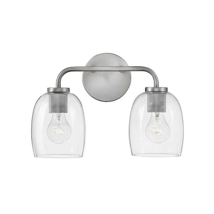 Lark Percy 2 Light Bath Vanity, Clear