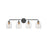 Lark Percy 4 Light 7" Vanity, Black/Clear - 85014BK