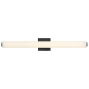 Hinkley Lark Marti 32in 1-Light LED Bath Sconce | Modern Black Steel and Etched White Glass | Bathroom & Hallway | 4200 Lumens 3000K | Model 85243BK