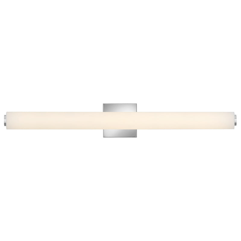 Hinkley Marti 31in 1-Light LED Bath Vanity Light | Lark Modern Chrome Steel and Etched White Glass | Bathroom & Hallway | 3.5 x 4.75 x | Model 85243CM