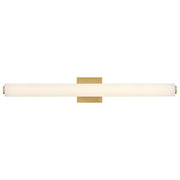 Hinkley Lark Marti 32in 1-Light LED Bath Vanity Light | Modern Lacquered Brass Steel and Etched White Glass | Powder Room & Hallway | 3 x | Model 85243LCB
