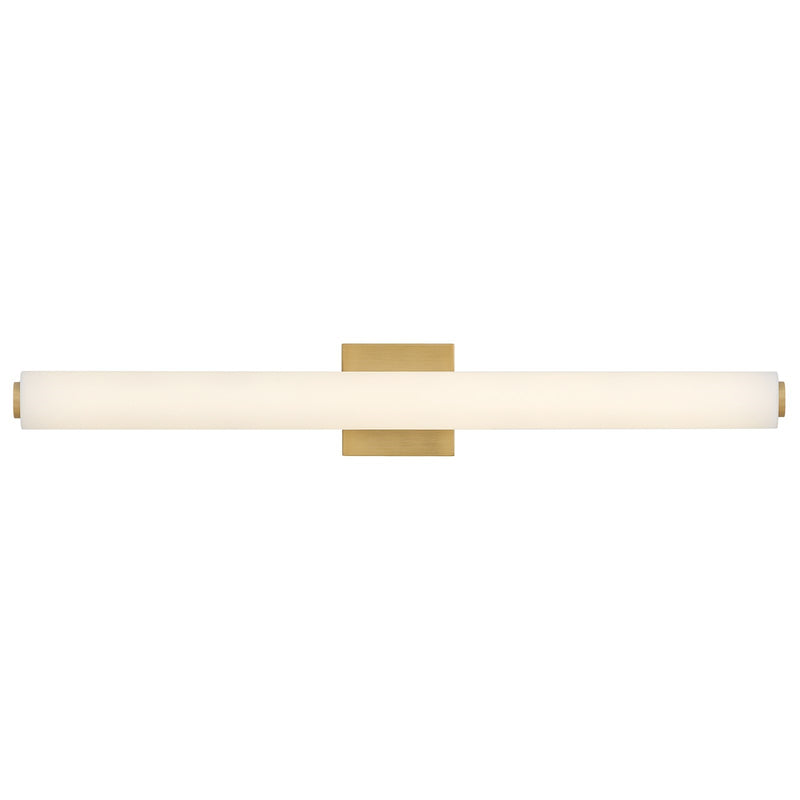 Lark Marti LED Lt Bath Sconce, Lacquered Brass/Etched White - 85243LCB