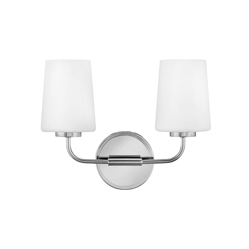 Lark Kline 14in 2-Light Bath Vanity | Transitional Heritage Brass Steel and Etched Opal Glass | Bathroom Vanity Light | 6 x 14 x 11 in | Model 853452HB