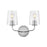 Lark Kline 2 Light Small Bath Vanity, Chrome/Clear