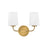 Lark Kline 2 Light Small Bath Vanity, Heritage Brass/Clear - 853452HB-CL