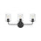 Lark Kline 3 Light Medium Bath Vanity, Black/Clear