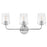 Lark Kline 3 Light Medium Bath Vanity, Chrome/Clear