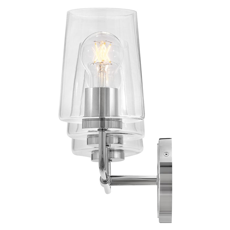 Lark Kline 3-Light Bath Vanity | Transitional Chrome Steel and Clear Glass | Bathroom Vanity & Powder Room | 23.75 x 11 x 6.25 in | Model 853453CM-CL